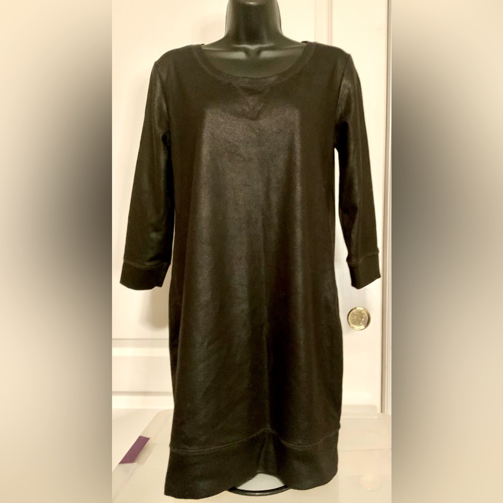 Ladies’ New York & Company Jazzy leather look…Black Mini Dress size XS
